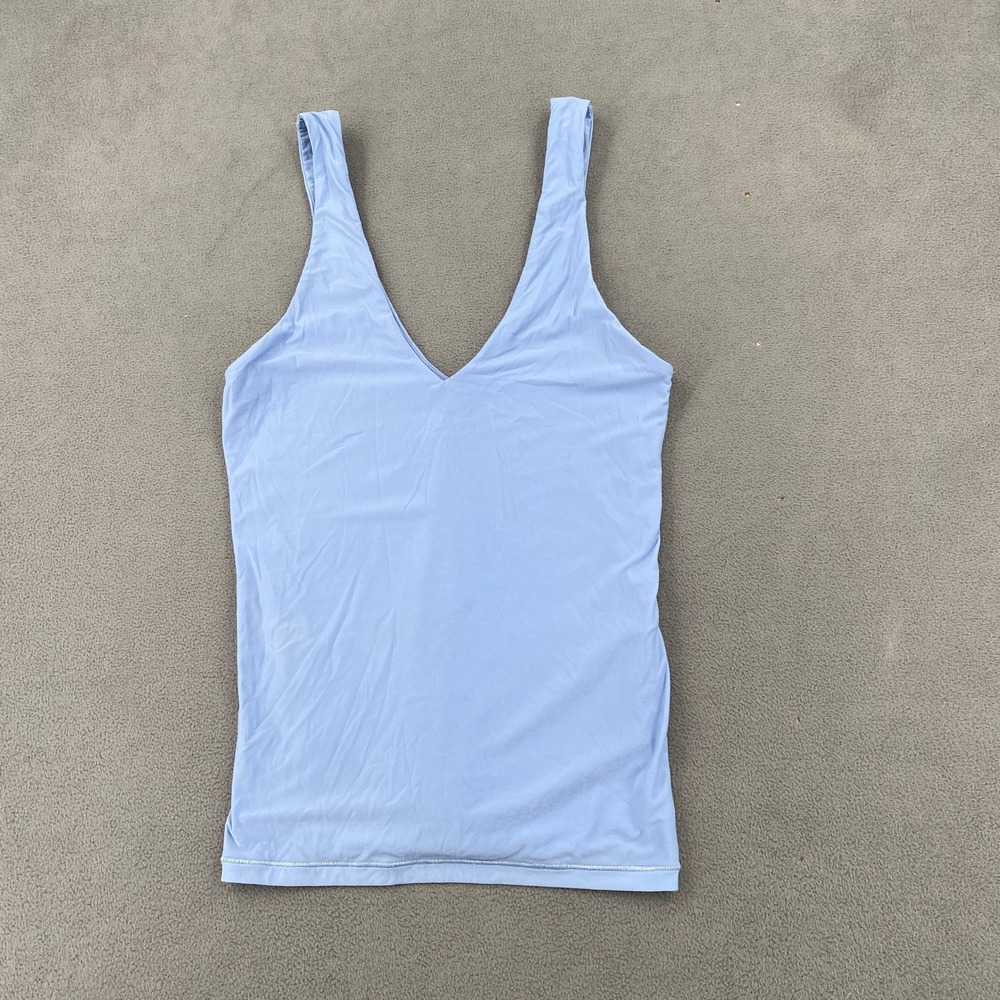 Aerie Smoothez Real Good V-Neck Tank Top Light Blue Small